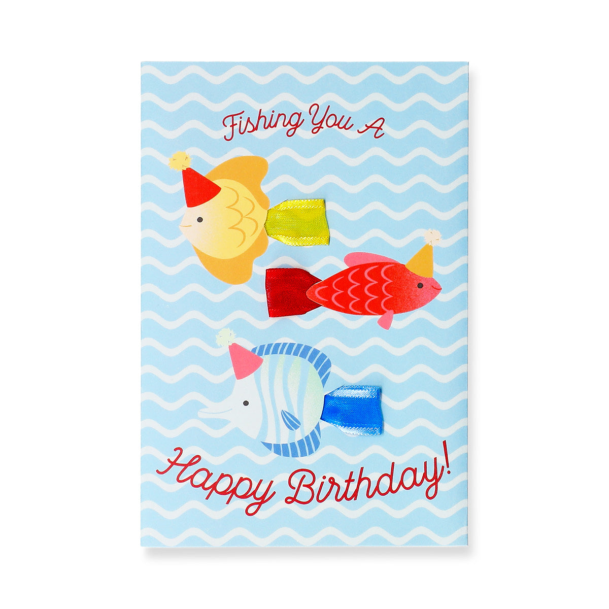 Office birthday card featuring colorful fish design by Flying Tiger Copenhagen, perfect for celebrating colleagues.