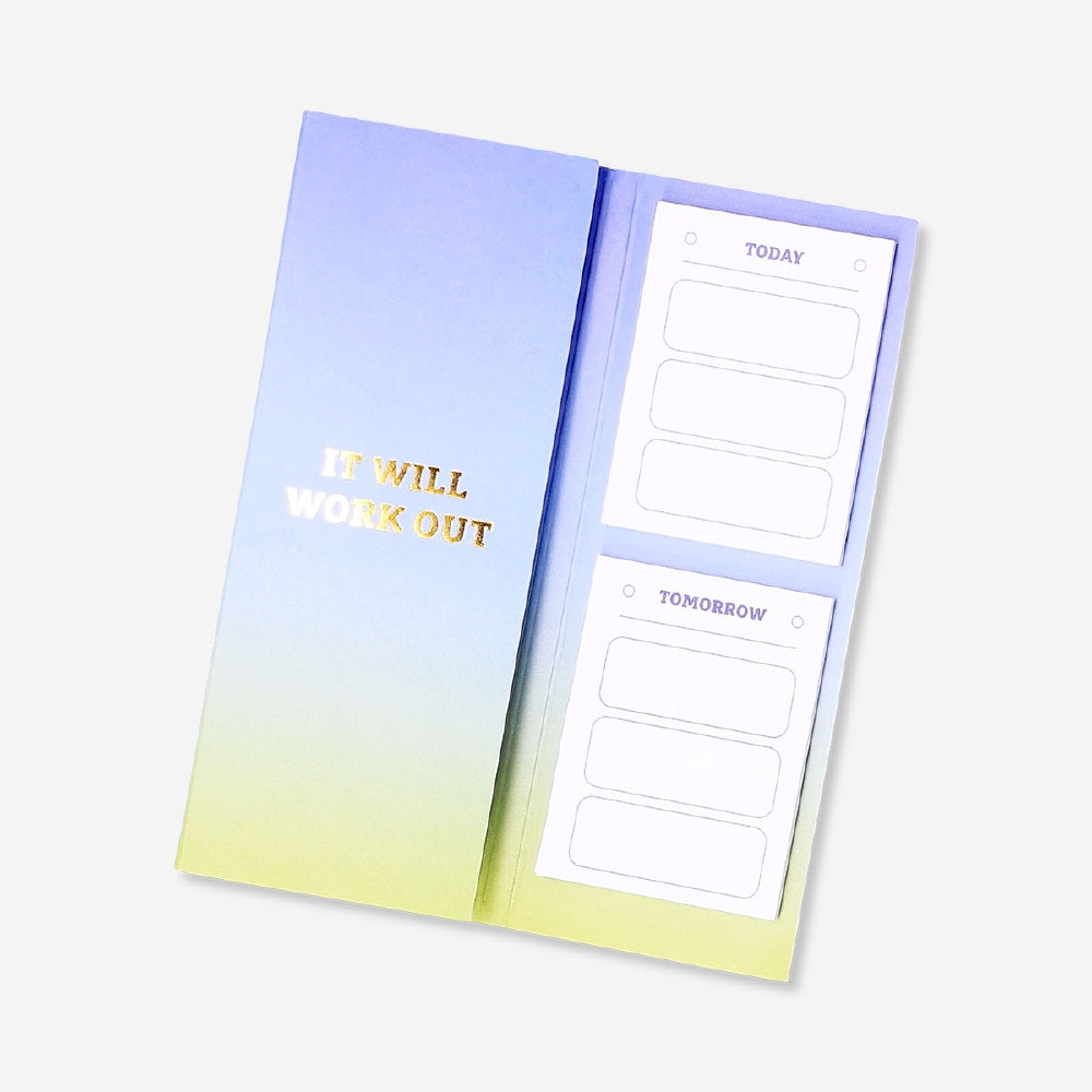 Office sticky memo book by Flying Tiger Copenhagen with colorful pages for note-taking and organization