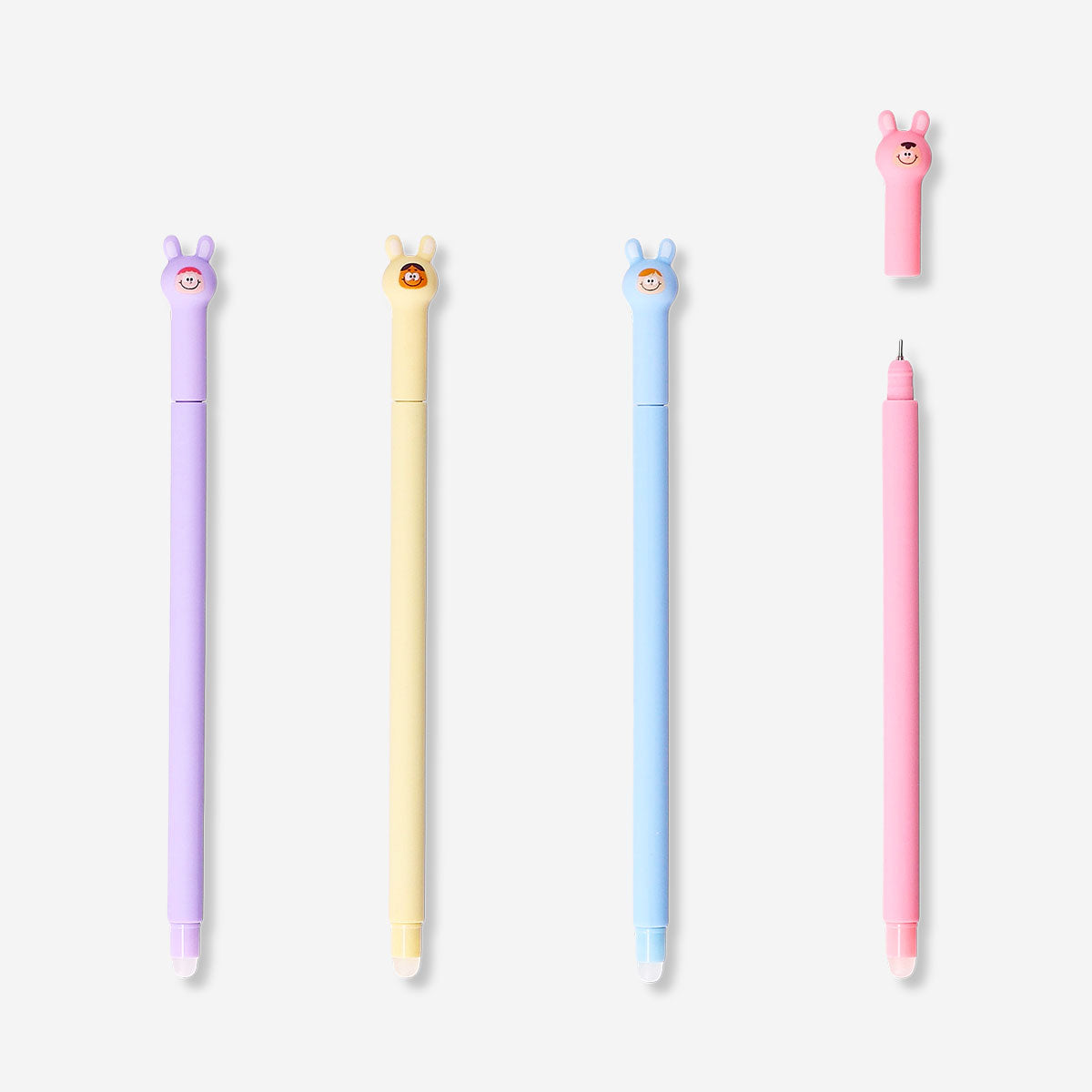 Erasable gel ink pens - Candy monster toppers - 4 pcs