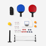 Flying Tiger Copenhagen 4-in-1 arcade game table featuring colorful game screens and gaming controls for fun indoor entertainment.