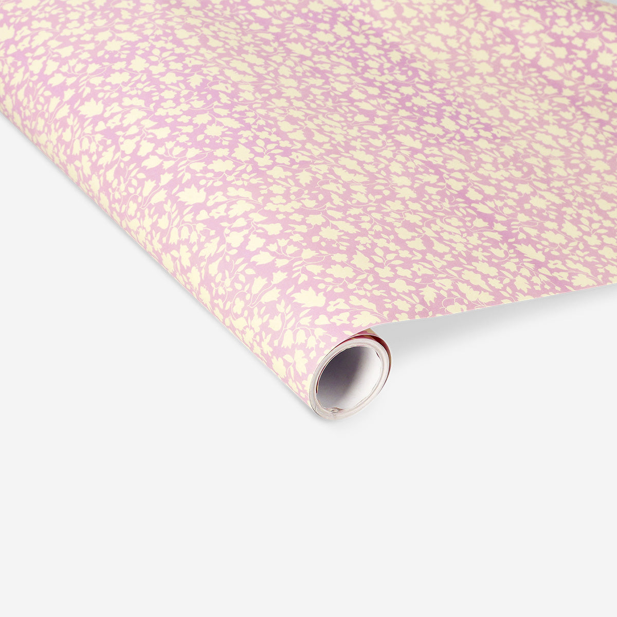 Flying Tiger Copenhagen 400 cm floral gift wrapping paper with colorful flower print for office or gift wrapping.