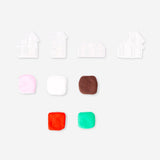 Light clay set for making gingerbread houses, hobby craft kit by Flying Tiger Copenhagen with colorful clay pieces and decorating tools.