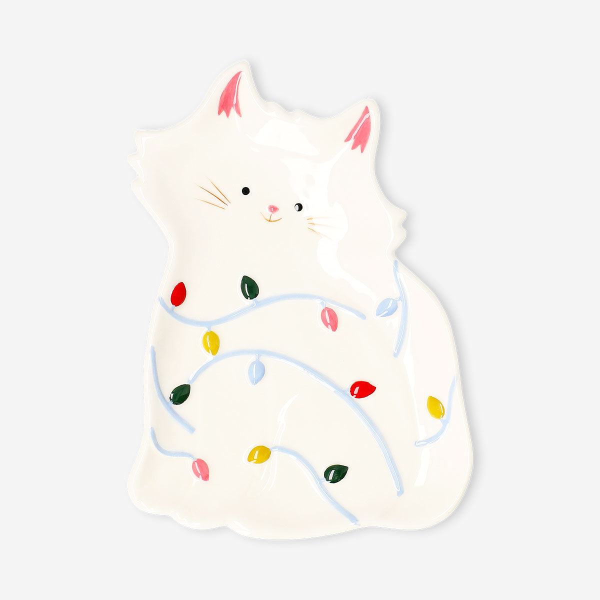 Kitchen cat tray with embossed Christmas lights design, 22 cm, from Flying Tiger Copenhagen for festive home decor.