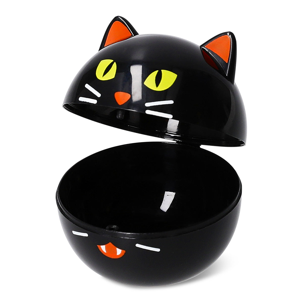Black cat snack box for parties, 6x6 cm, by Flying Tiger Copenhagen, featuring a cute black cat design for snack storage.