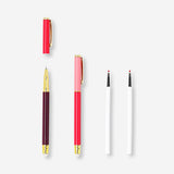 Set of two Flying Tiger Copenhagen erasable gel pens with refills, ideal for office use and smooth writing.