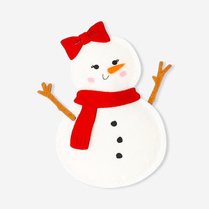 Felt snowman hanging ornament for home decor, featuring a cute design with a string loop for hanging.