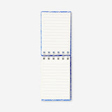 Blue spiral notepad with cat print, designed for office use, by Flying Tiger Copenhagen.