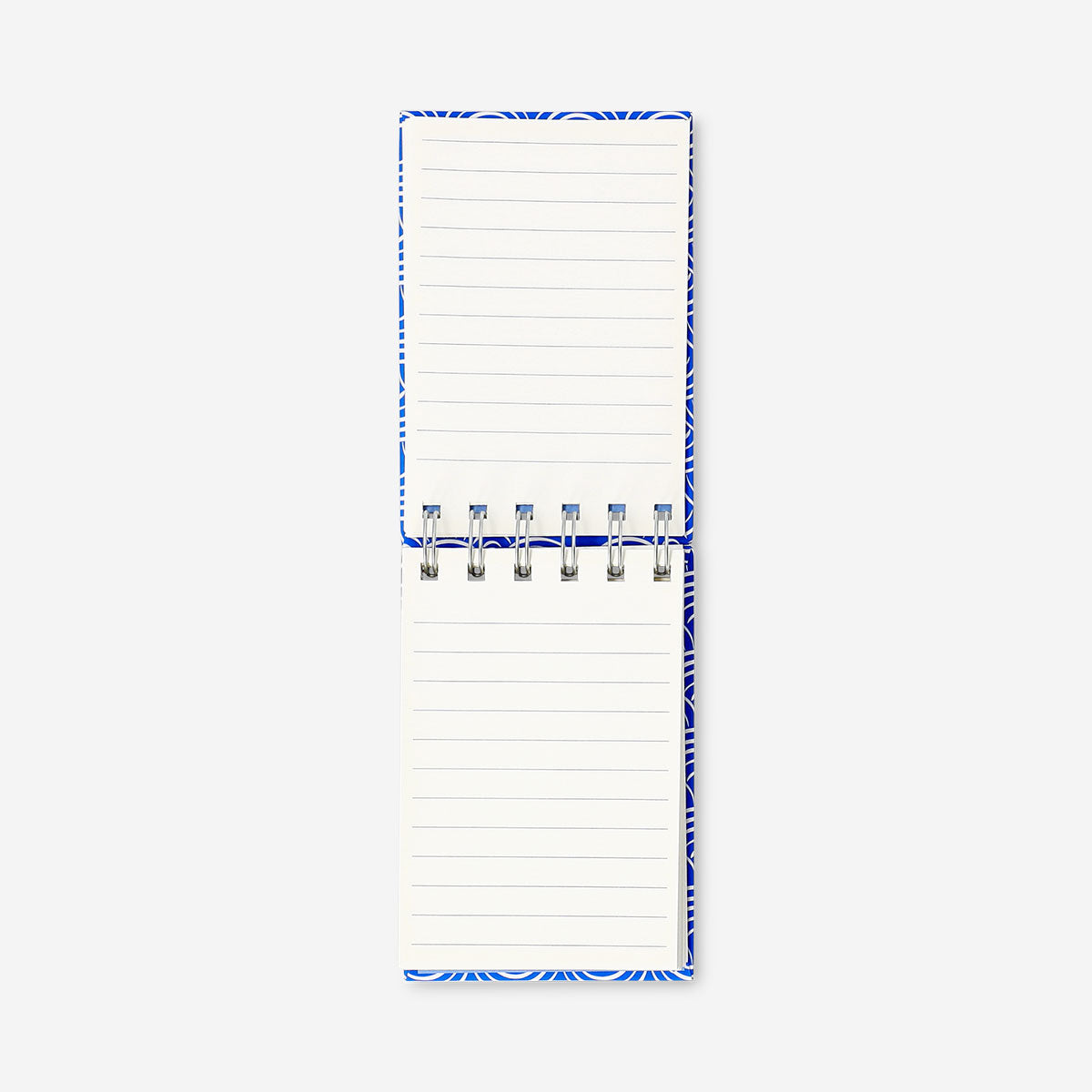 Blue spiral notepad with cat print, designed for office use, by Flying Tiger Copenhagen.