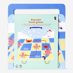 Flying Tiger Copenhagen 2-in-1 travel game with sea creatures connect or tic tac toe for portable fun.