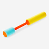 Small Flying Tiger Copenhagen toy water pump, 20 cm tall, with colorful plastic components and a handle for water play.