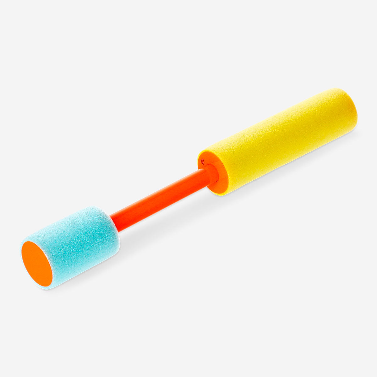 Small Flying Tiger Copenhagen toy water pump, 20 cm tall, with colorful plastic components and a handle for water play.