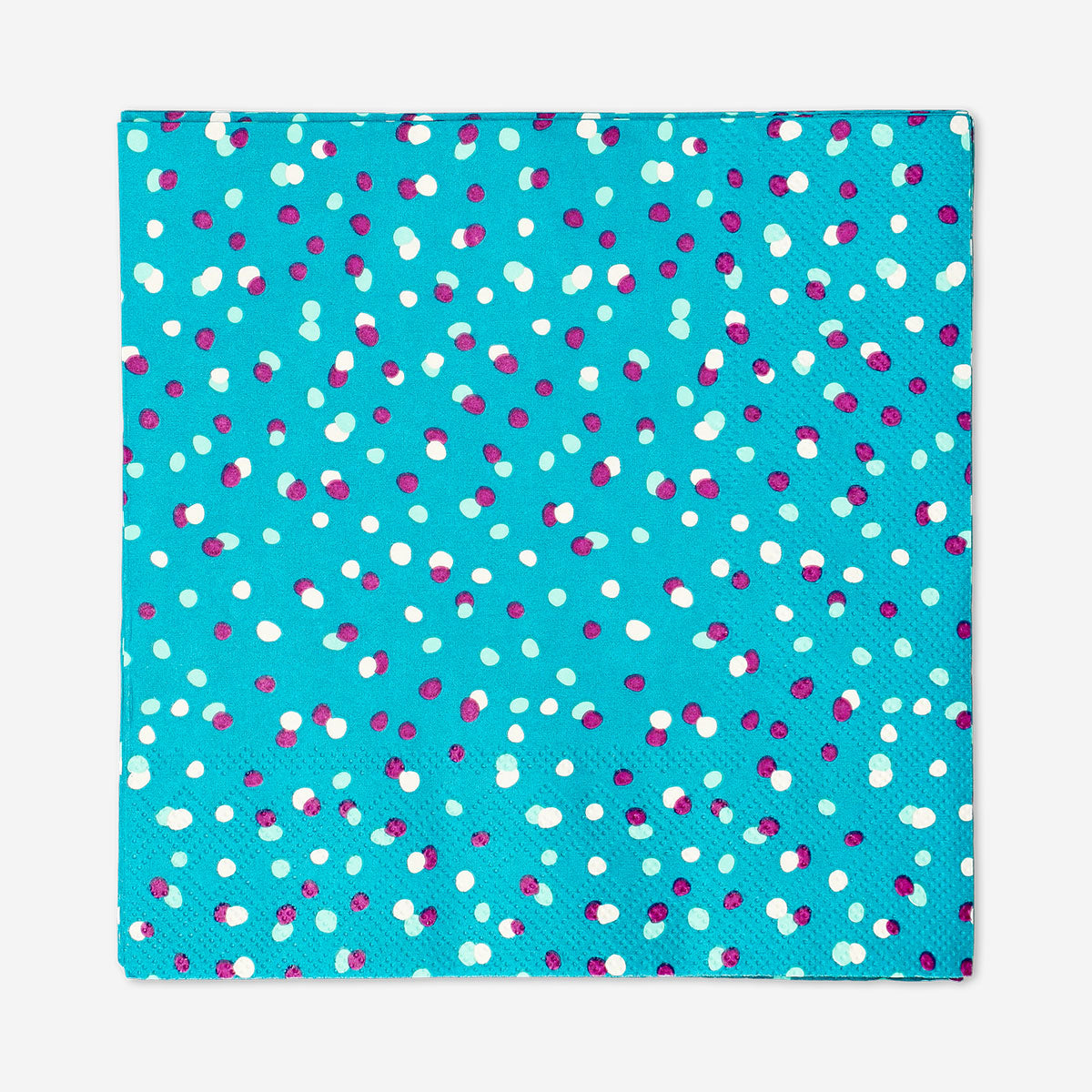 Set of 16 green party napkins with white dots, colorful and festive paper napkins by Flying Tiger Copenhagen, perfect for celebrations.