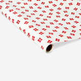 Office 300 cm wrapping paper featuring Danish flag design by Flying Tiger Copenhagen, shown laid out flat.