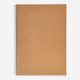 A4 spiral-bound dotted notebook with craft paper cover