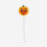 Flying Tiger Copenhagen pumpkin lollipop with tutti-frutti flavor, showing a colorful candy on a stick.