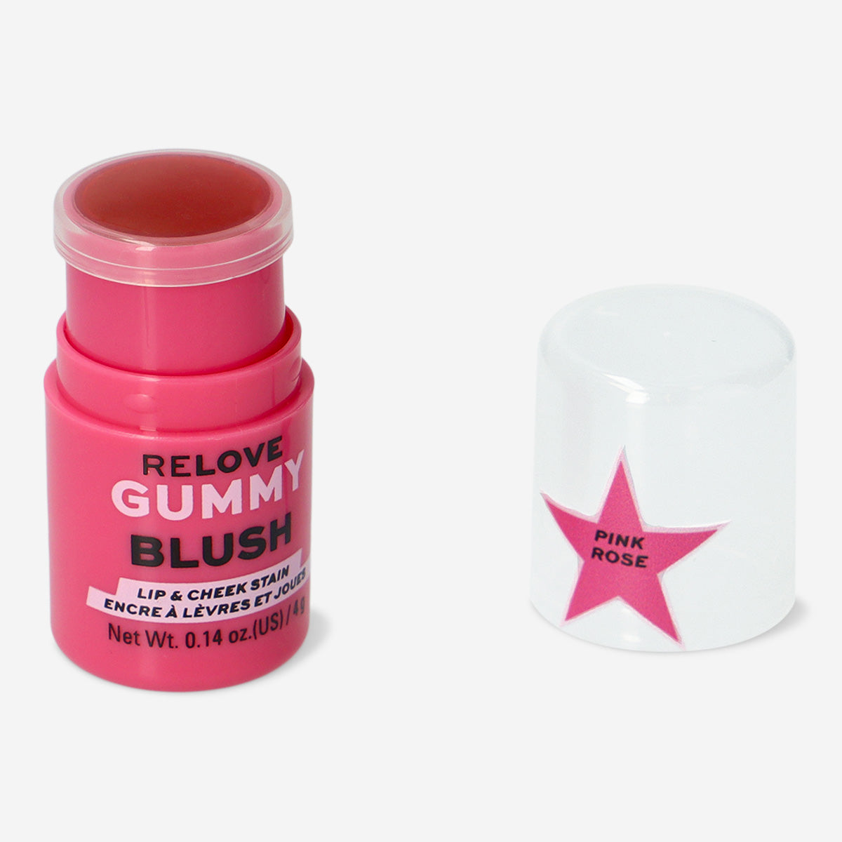 Flying Tiger Copenhagen Relove Jelly Blush in Pink shade, a personal care cosmetic with a smooth, jelly-like texture.
