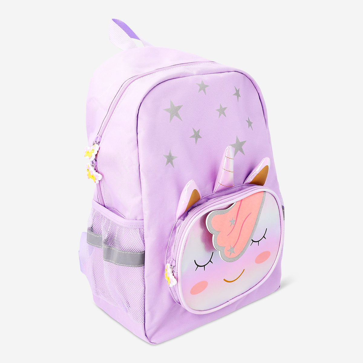 Flying Tiger Copenhagen unicorn office backpack with adjustable straps and colorful design, ideal for school or work.
