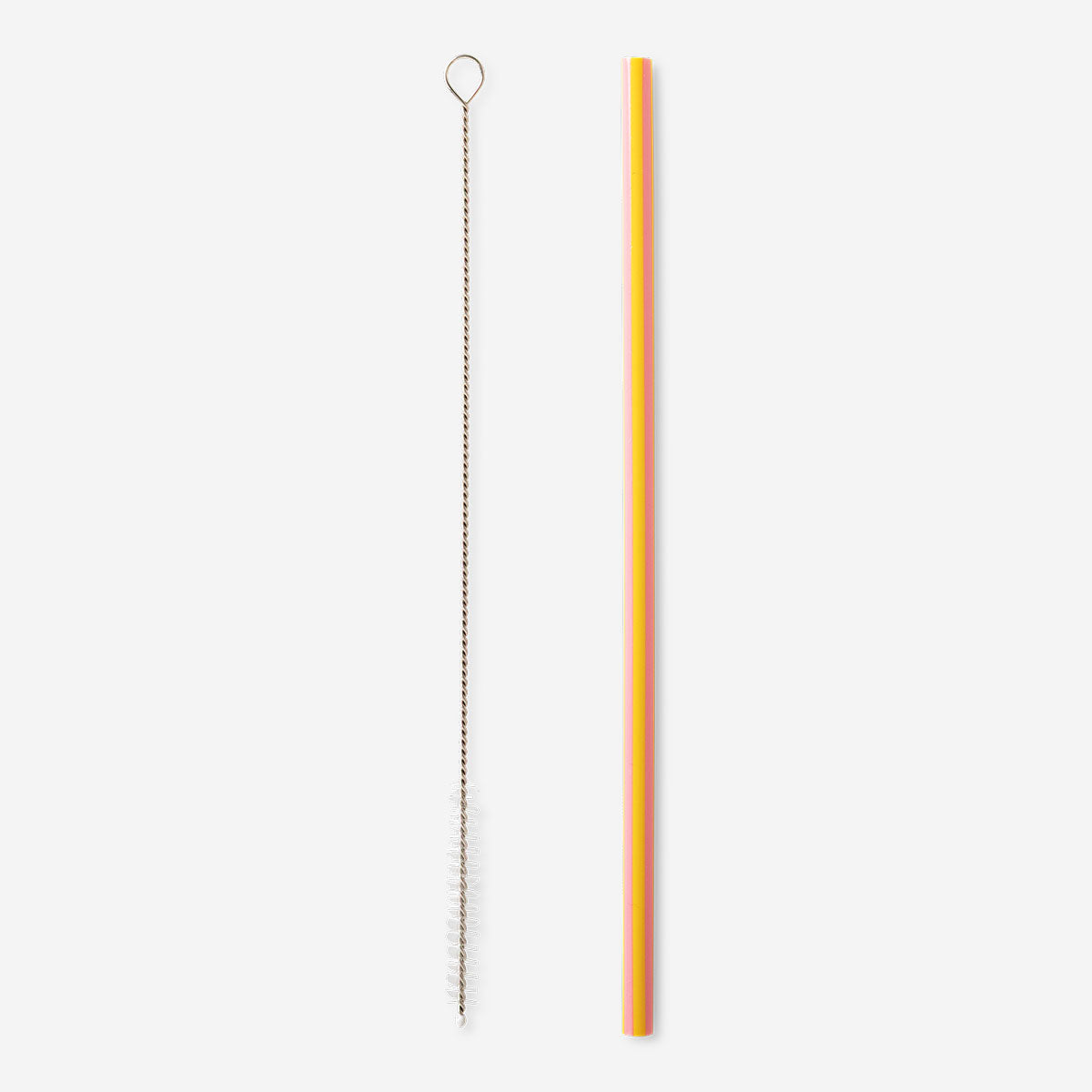 Set of 8 reusable striped party straws in various colors from Flying Tiger Copenhagen, perfect for festive drinks and gatherings.