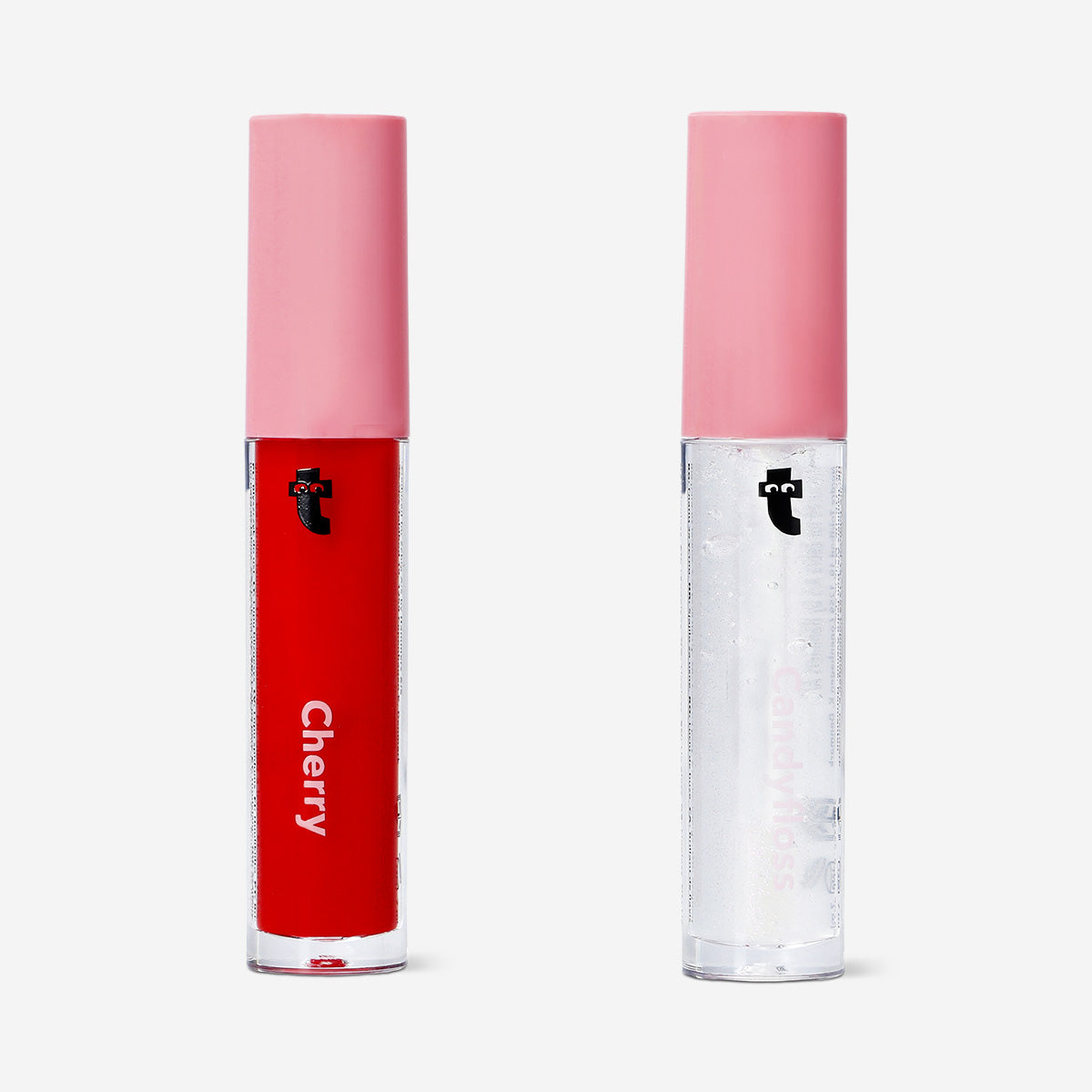 Lip gloss gift set with cherry and candyfloss fragrance - 2 x 7 ml
