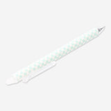 Flying Tiger Copenhagen erasable gel ink pen with green check marks on a white background, ideal for office use.