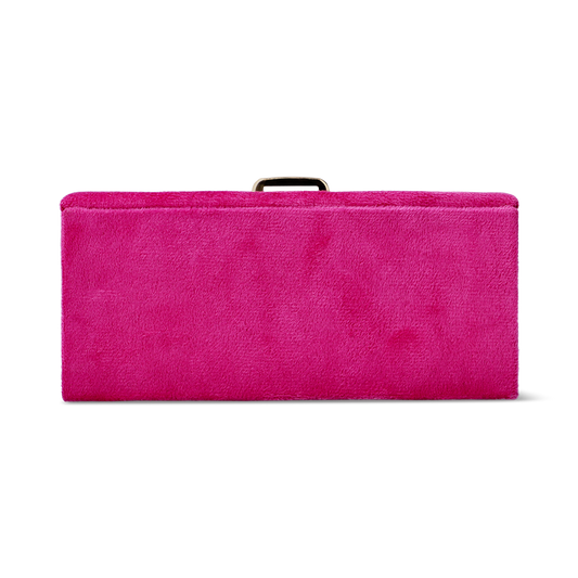 Pink velvet fridge jewellery storage