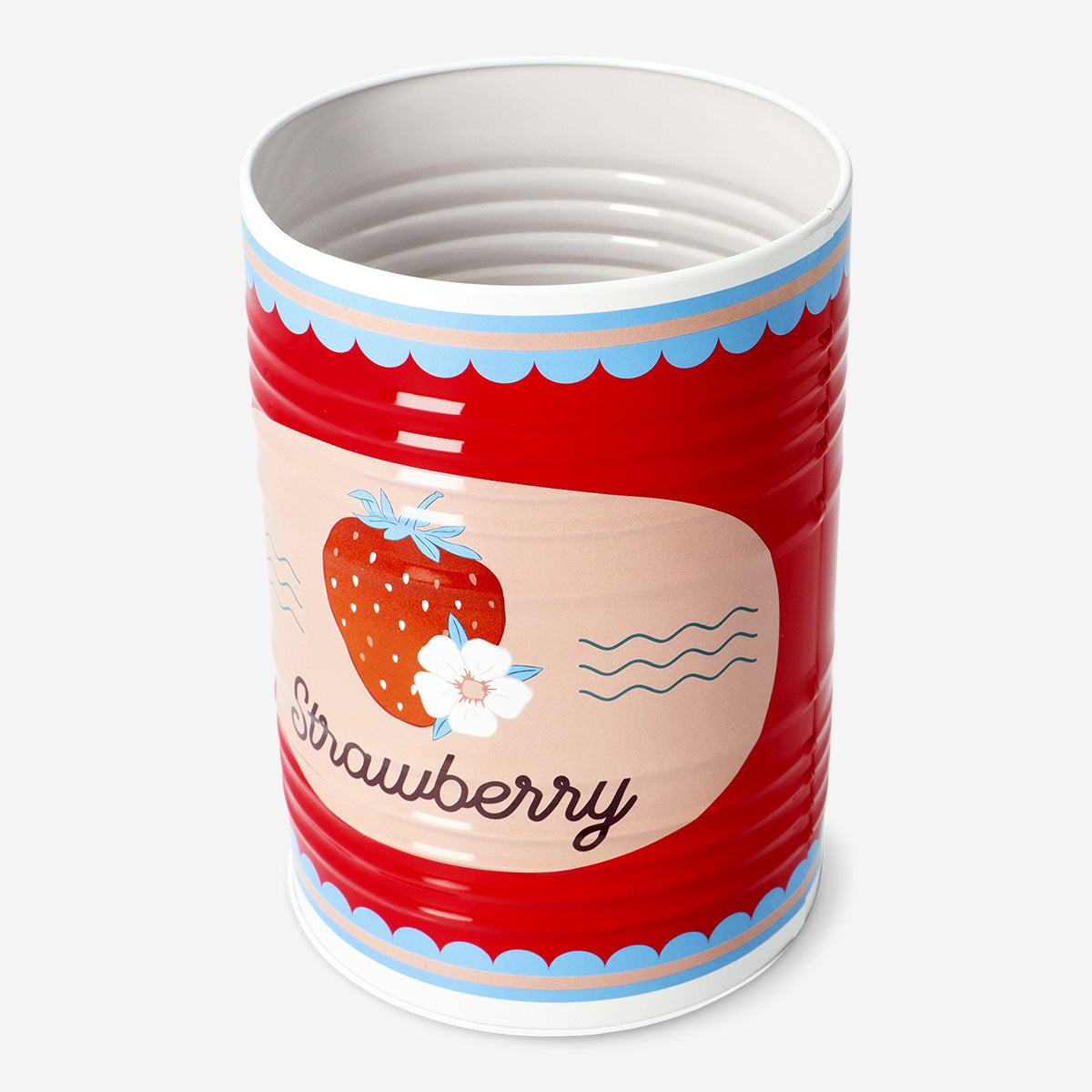 Metal storage tin with berry print from Flying Tiger Copenhagen, 17 cm, ideal for organizing kitchen or home essentials.