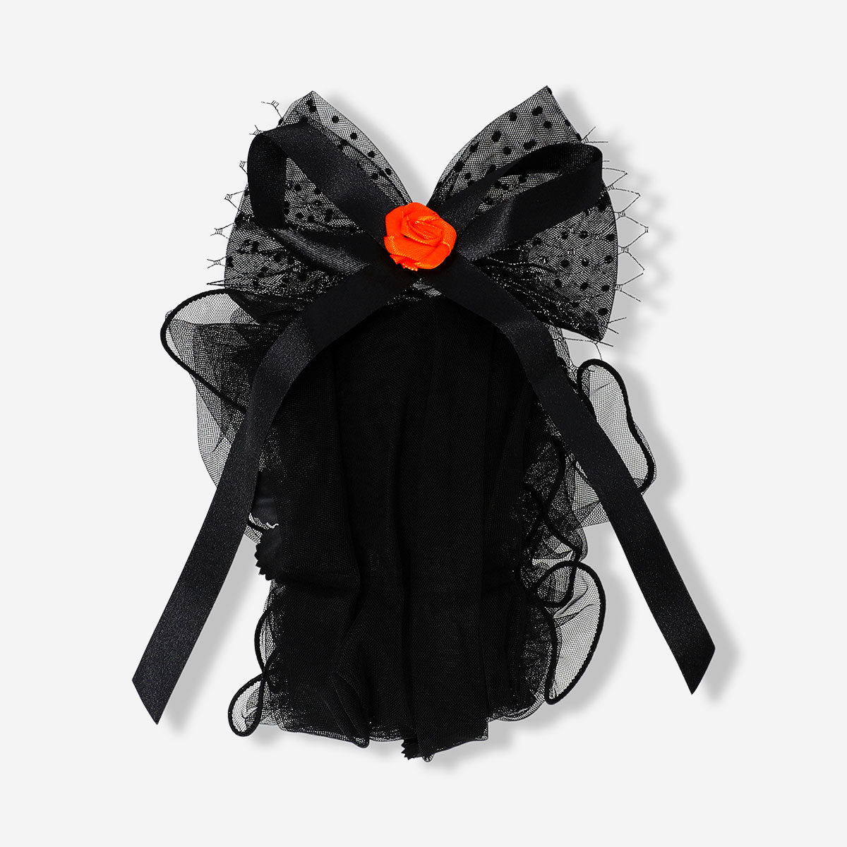 Adult party costume hairband with veil and flower accents from Flying Tiger Copenhagen, featuring a decorative floral headpiece.