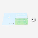 Flying Tiger Copenhagen soccer-themed office greeting card with soccer ball and playful design, perfect for sports fans.