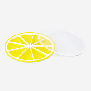 Lemon-shaped ice cube tray with lid from Flying Tiger Copenhagen, perfect for citrus-inspired ice and creative kitchen use.