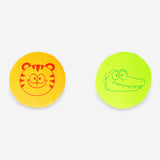 Two Flying Tiger Copenhagen water bounding balls for kids, colorful toy balls designed for water play and outdoor fun.