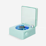 Wireless Flying Tiger Copenhagen media speaker with built-in vinyl player and colorful light display.