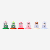 Set of colorful Christmas erasers from Flying Tiger Copenhagen, designed as fun office collectibles for holiday cheer.