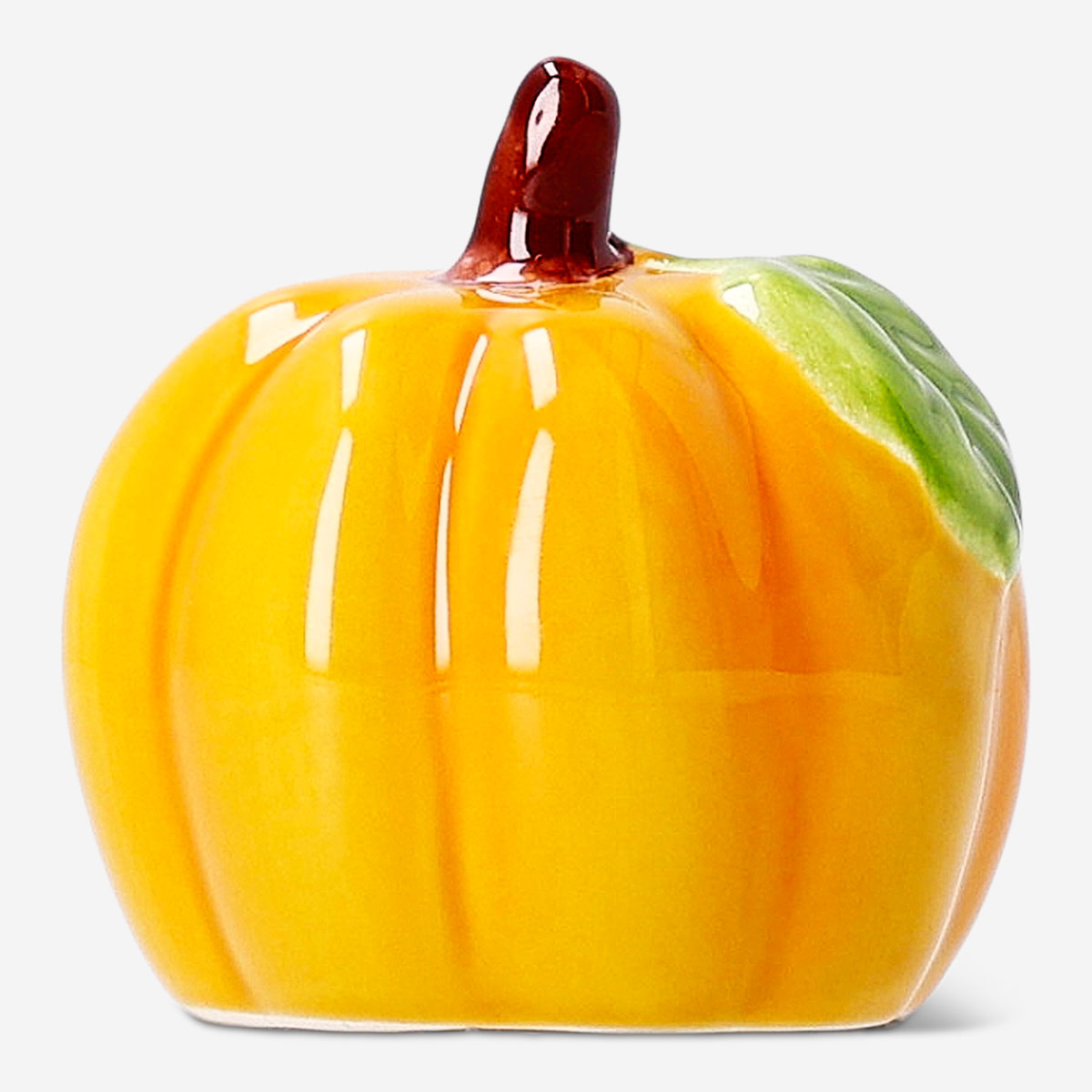 Decorative 7 cm pumpkin from Flying Tiger Copenhagen, ideal for home decor, with a textured orange surface and natural pumpkin shape.