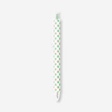 Green checkered ballpoint pen from Flying Tiger Copenhagen for office use, featuring a sleek design and comfortable grip.