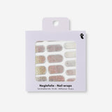 Holographic adhesive nail polish wraps by Flying Tiger Copenhagen, featuring shiny, holographic design for easy nail art application.