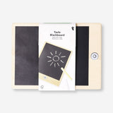 Set of three wooden blackboard tablets with chalk from Flying Tiger Copenhagen, ideal for kids' drawing and learning activities.