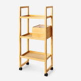 Caja de almacenamiento apilable con tapa de bambú - 30 cm