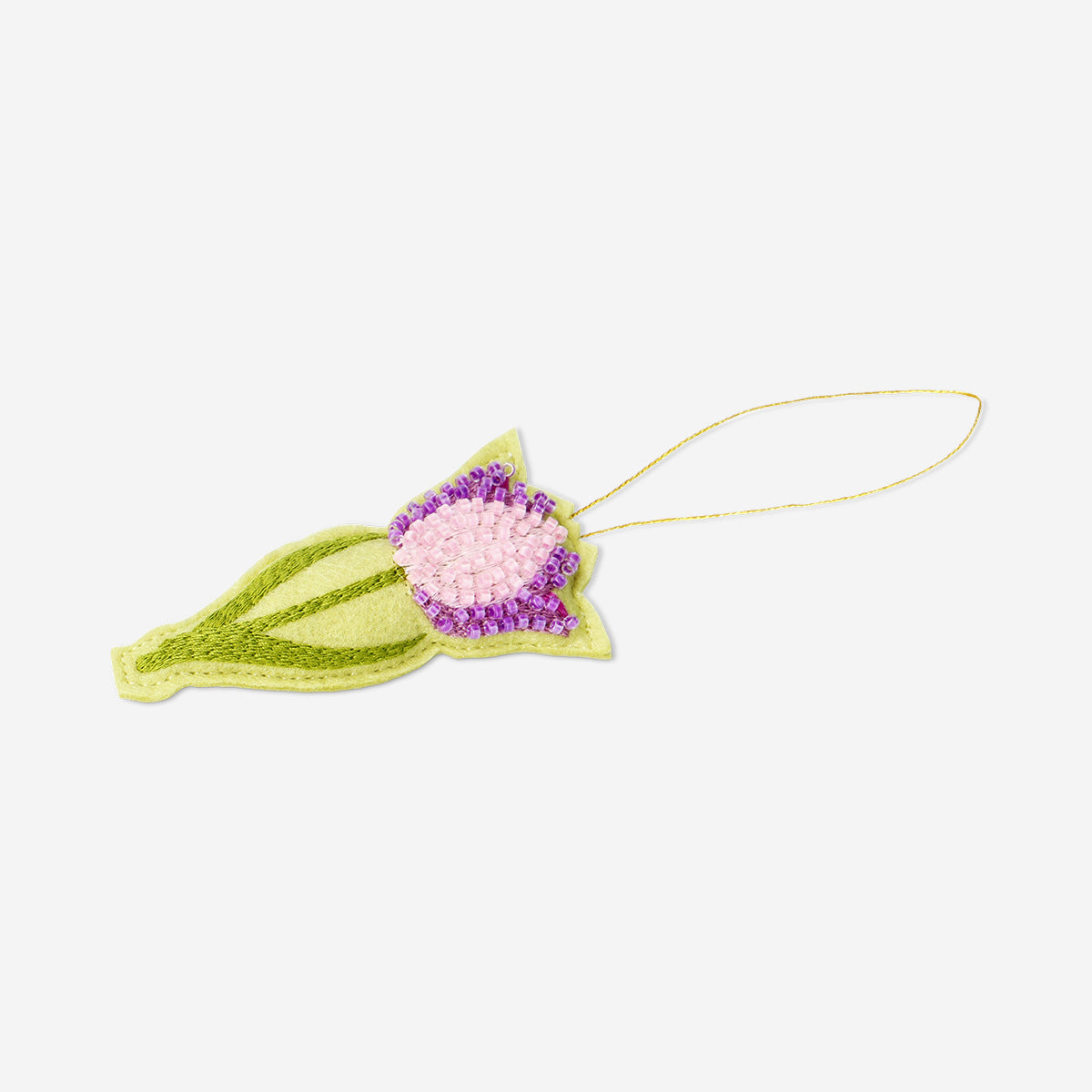 Hanging ornament - Tulip flower with beads
