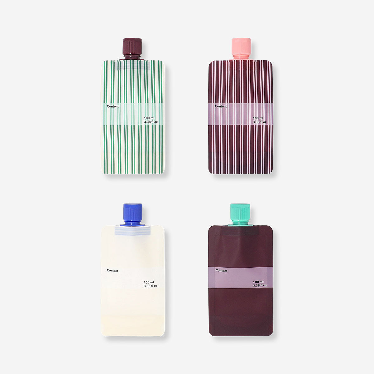 Travel leisure set in pouch by Flying Tiger Copenhagen includes toiletries and accessories, compact and organized for trips.