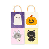Set of four Flying Tiger Copenhagen Halloween print gift bags for office occasions, featuring festive spooky designs.