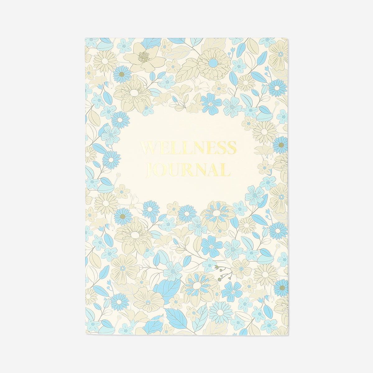 Floral wellness journal from Flying Tiger Copenhagen with colorful floral cover, designed for office use and personal wellness.