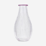 Clear glass vase from Flying Tiger Copenhagen, 14 cm tall, perfect for floral arrangements or home decor.