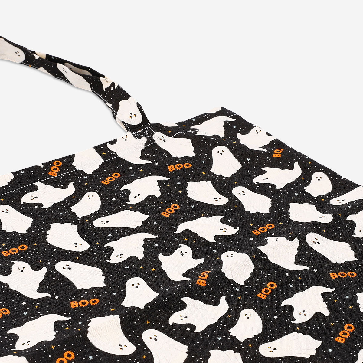 Flying Tiger Copenhagen Halloween ghosts tote bag featuring spooky ghost illustrations on durable textile material.