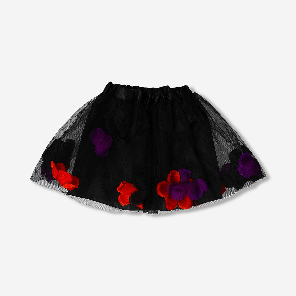 Kids' tulle flower skirt for parties by Flying Tiger Copenhagen featuring a delicate floral design and colorful tulle fabric.