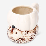 Flying Tiger Copenhagen Hedgehog mug in 510 ml, kitchen ceramic mug with a cute hedgehog design and colorful details.