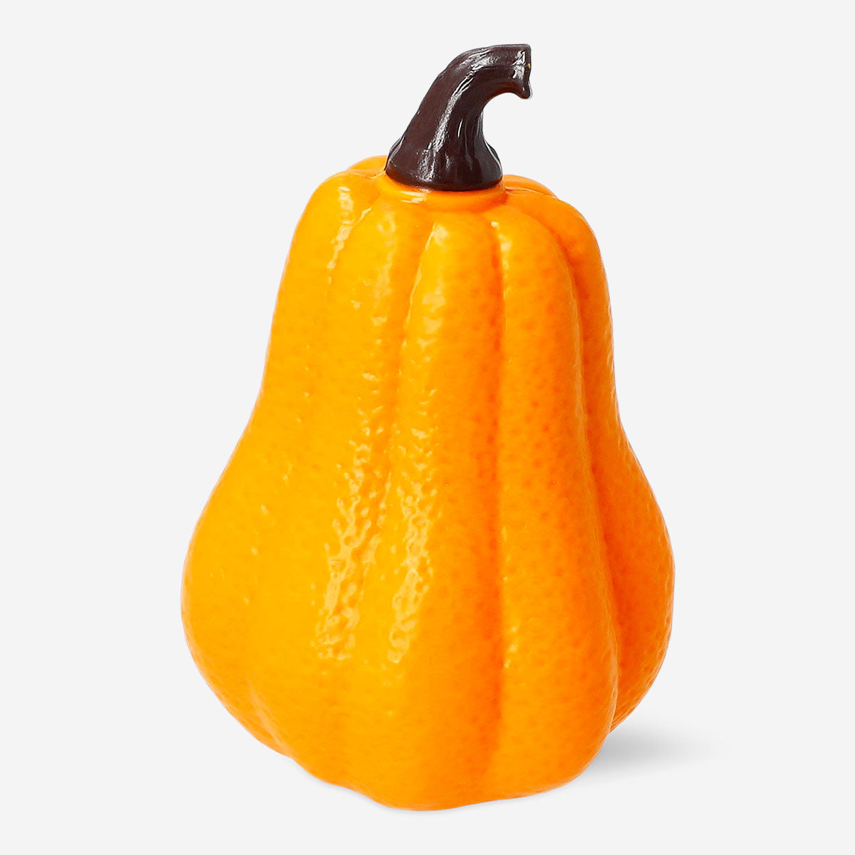 Luminous pumpkin gadget by Flying Tiger Copenhagen, 18 cm tall, glowing decorative LED pumpkin for festive ambiance.