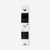 Set of five Flying Tiger Copenhagen HB pencils with erasers, ideal for office and school writing needs.