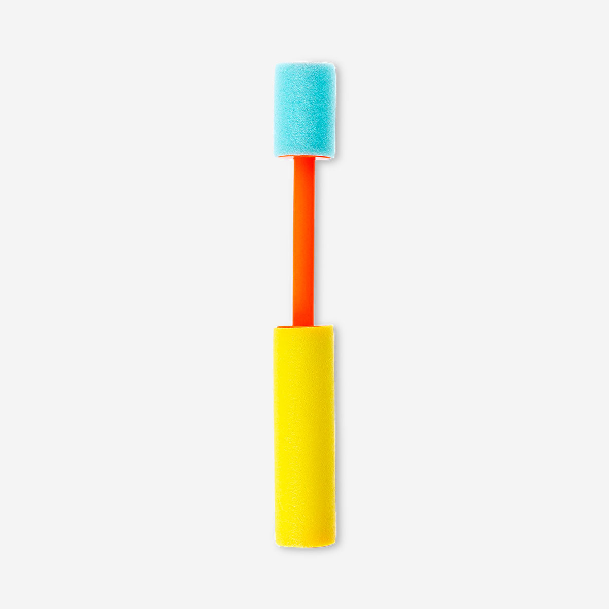 Small Flying Tiger Copenhagen toy water pump, 20 cm tall, with colorful plastic components and a hand-operated pump mechanism.