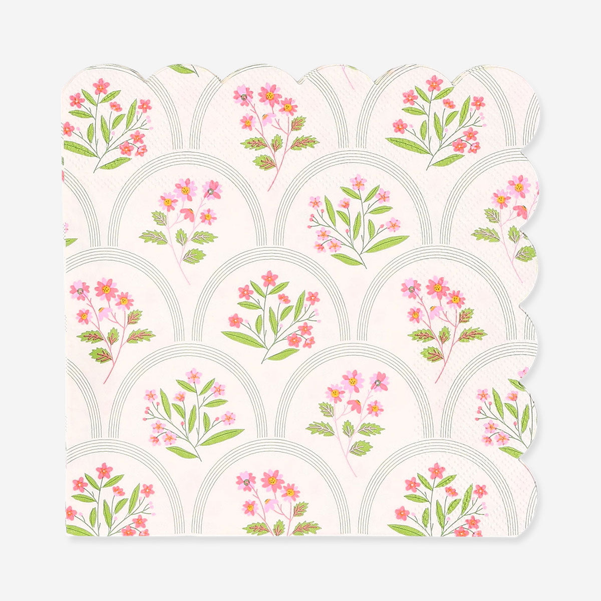Set of four colorful floral party napkins from Flying Tiger Copenhagen, perfect for celebrations and table settings.