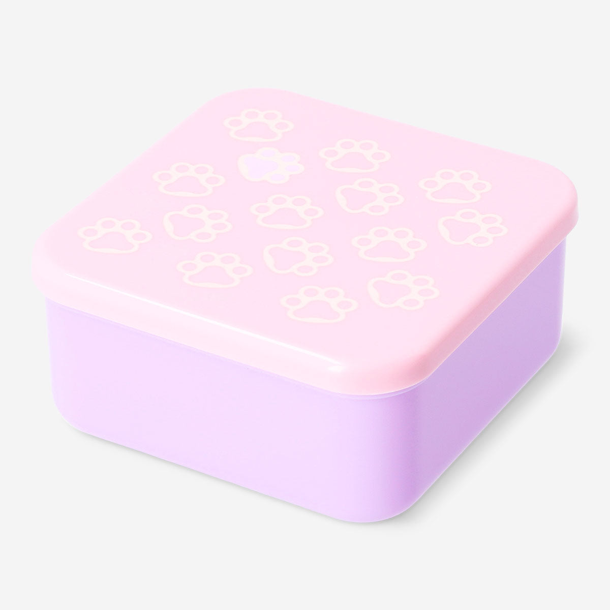 Snack box con estampado de patitas - 12x12 cm